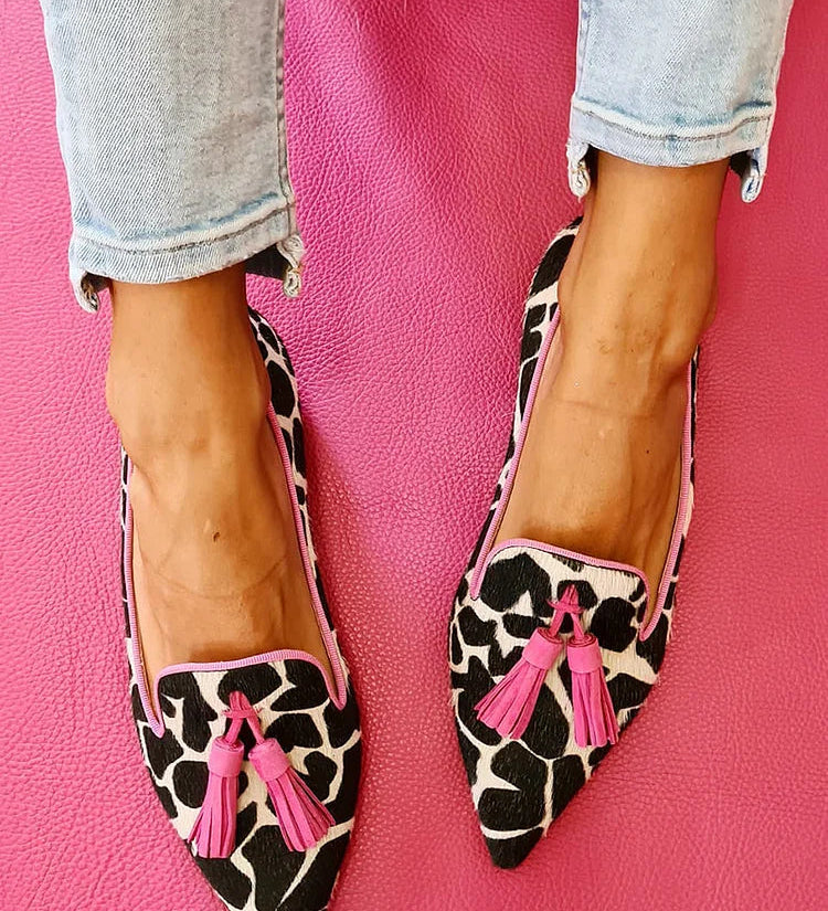 Nala | Leopard Fringe Flats