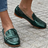 Clarisse | Teal Green Loafers