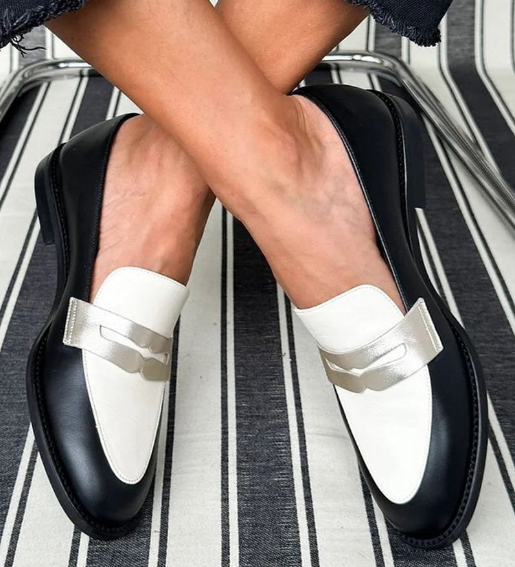 Willow | Two-Tone Monochrome Loafers