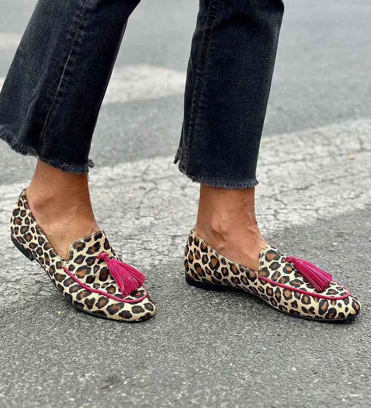 Rosalie | Leopard Pointed Toe Flats