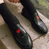 Elsie | Heart Detail Slip-On Loafers