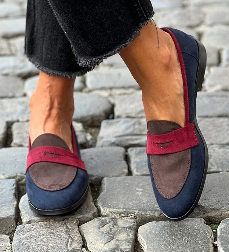 Sylvie | Two-Tone Driving Loafers
