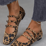 Angelie | Leopard Mary Jane Flats