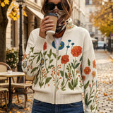 Briony | Wildflower Meadow Zip-Up Cardigan
