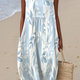 Cecily | Leafy Print Midi Dress