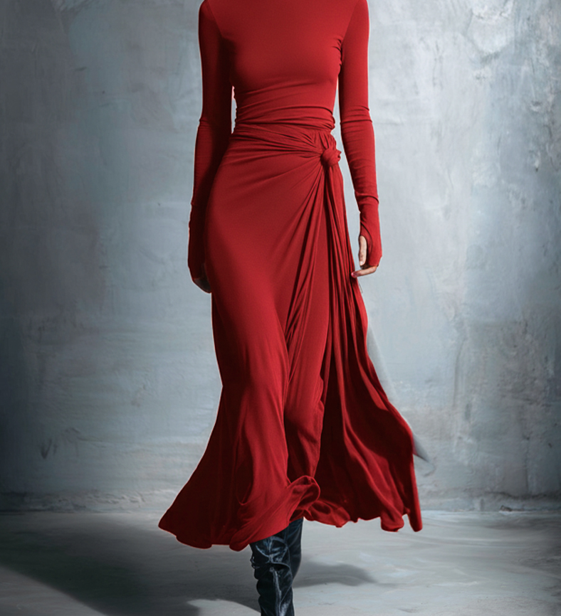 Gabriella | Long Dress with Side Knot