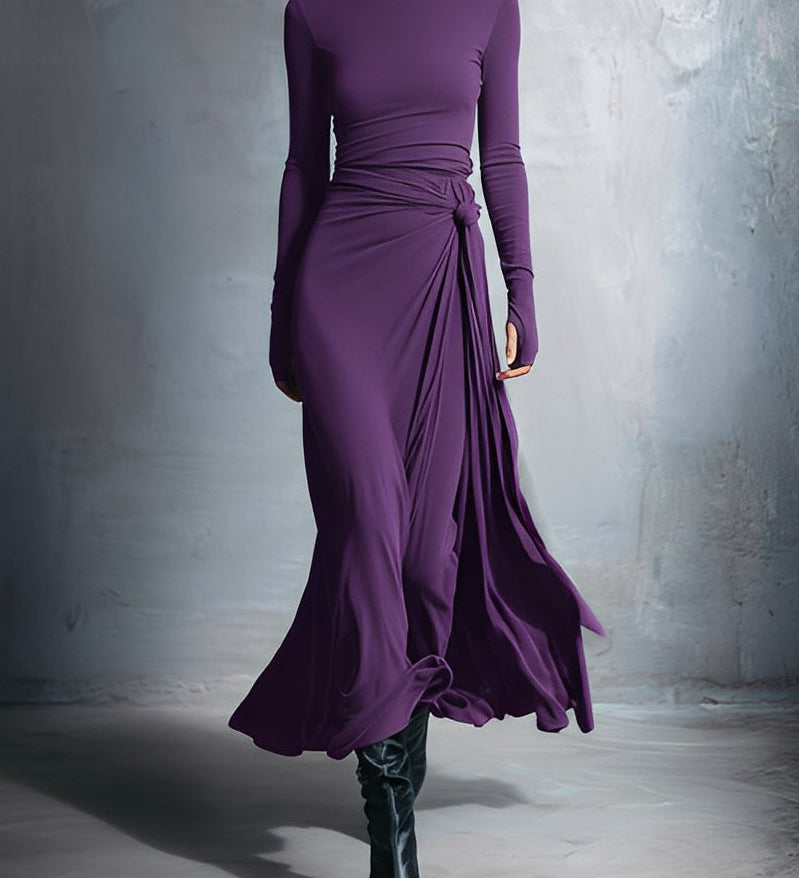 Gabriella | Long Dress with Side Knot