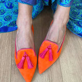 Portia | Plum Tassel Flats