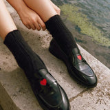 Elsie | Heart Detail Slip-On Loafers