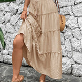 Bohemian Pleated Summer Maxi Skirt