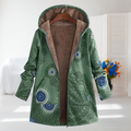 Arianna | Sage Green Fleece-Lined Hooded Coat