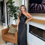 Aurelia | One-Shoulder Pleated Dress