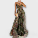 Annai Mesh Maxi Dress | Elegant and Figure-Shaping
