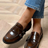 Maevie | Classic Brown Loafers