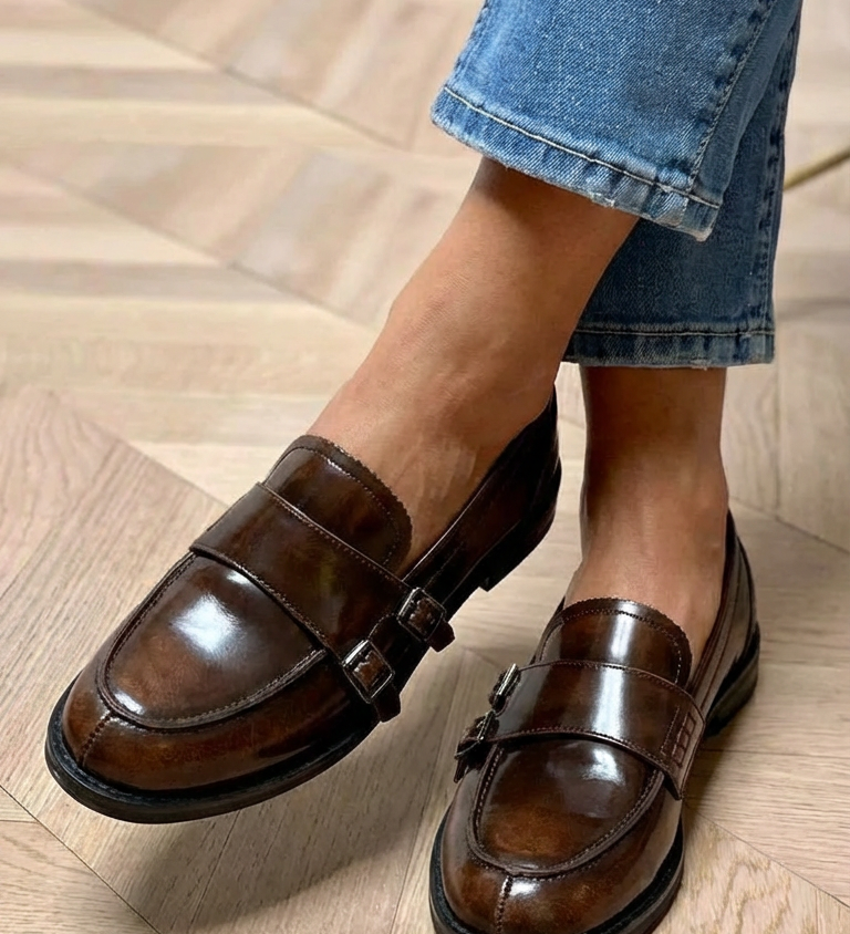 Maevie | Classic Brown Loafers