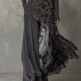 Martina | Long Dress with Leopard Print
