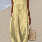 Beatrice | Embroidered Detail Midi Dress