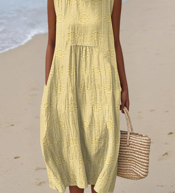 Beatrice | Embroidered Detail Midi Dress