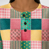 Agnes | Jumper with Colourful Patchwork Pattern
