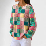 Agnes | Jumper with Colourful Patchwork Pattern
