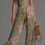 Zineb | Pleated Floral Jumpsuit