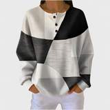 Ella | Black and White Colour-Block Jumper