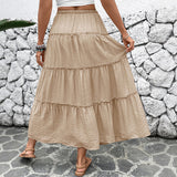 Bohemian Pleated Summer Maxi Skirt