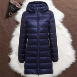 LONG TRANSITIONAL PADDED JACKET | NAVY BLUE