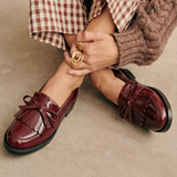 Cordelia | Patent Fringe Loafers