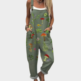 Comfortable Print Dungarees