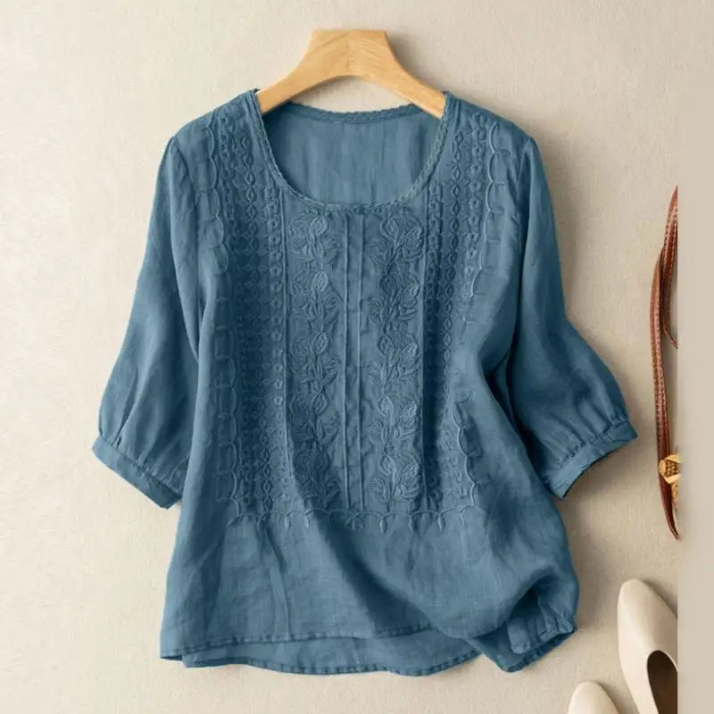 Aurora | Embroidered Relaxed Blouse