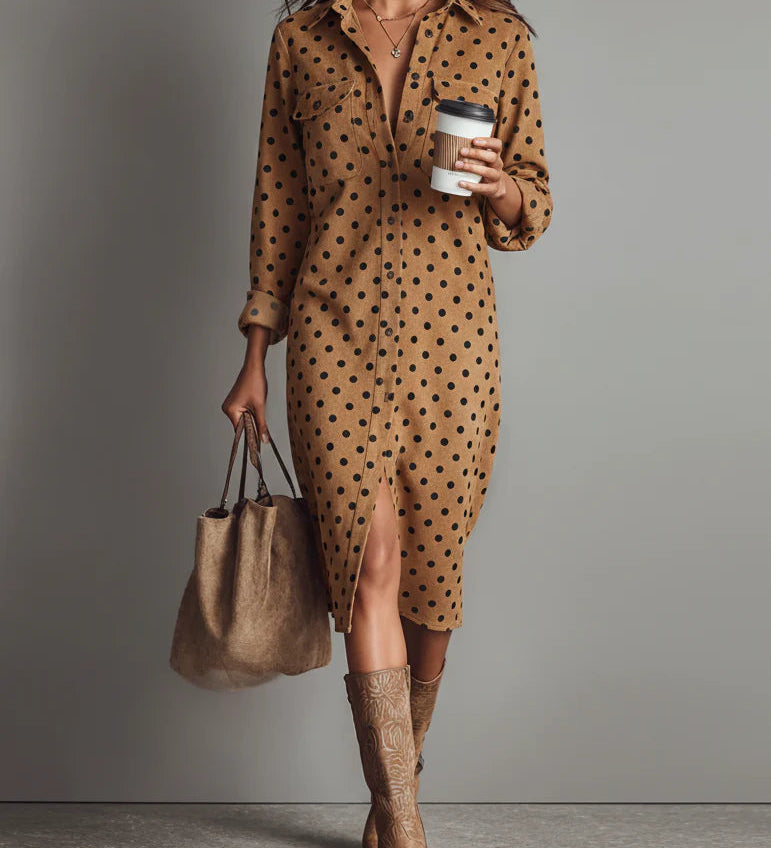 Claudia | Polka Dot Midi Dress
