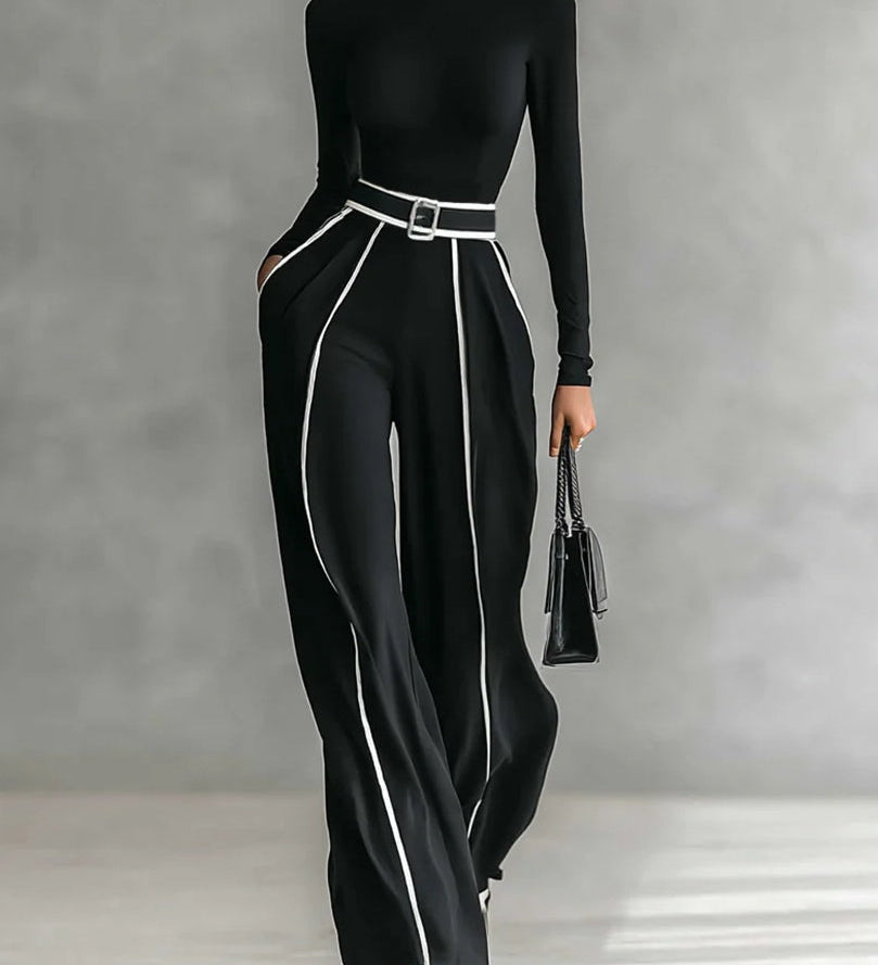 Henrietta | High-Neck Wide-Leg Trouser Set
