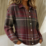 Eleanor | Classic Checked knitted jacket
