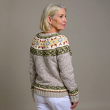 Autumn | Cream and Sage Icelandic Cardigan