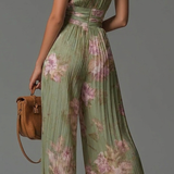 Zineb | Pleated Floral Jumpsuit