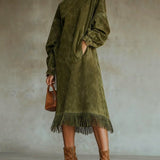 Juniper | Suede Fringe Dress