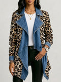 Victoria | Leopard and Denim Waterfall Jacket