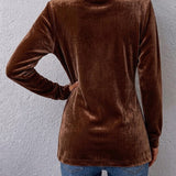 Avery | Rust Velvet Open-Front Jacket