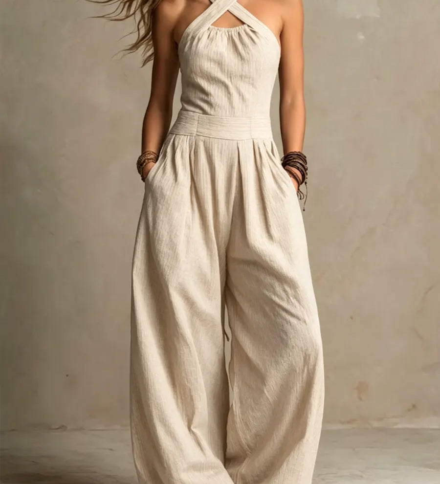 ADRIANA | Elegant Jumpsuit with Crossed Neckline
