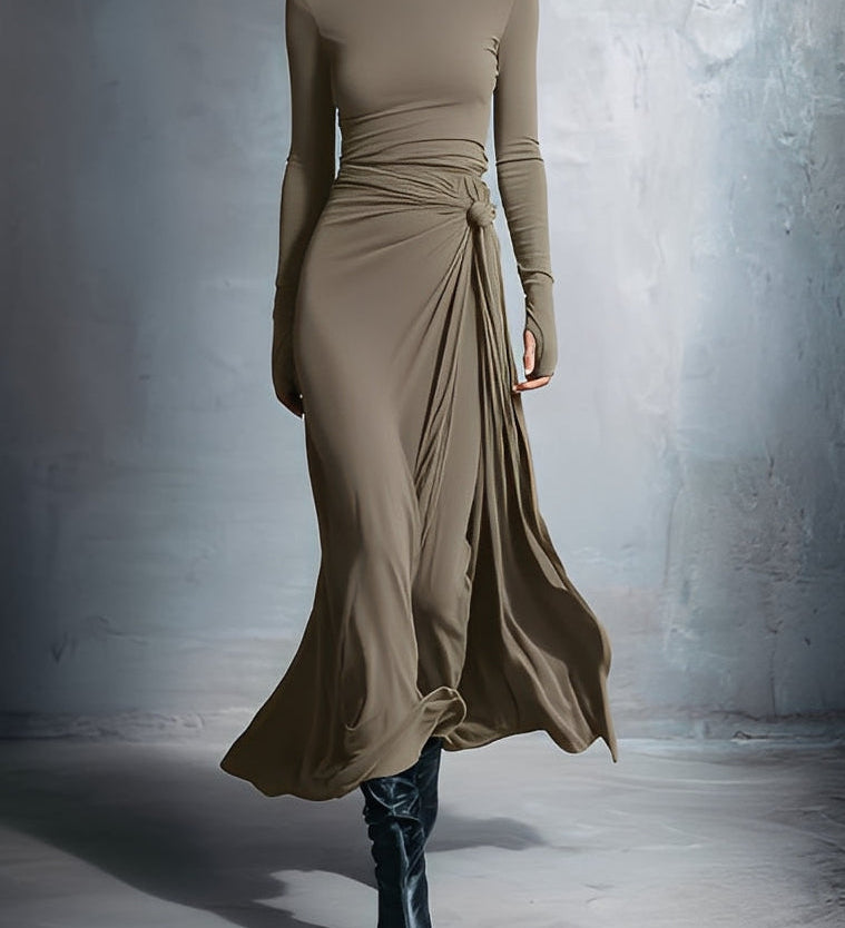 Gabriella | Long Dress with Side Knot