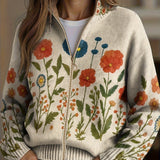 Briony | Wildflower Meadow Zip-Up Cardigan